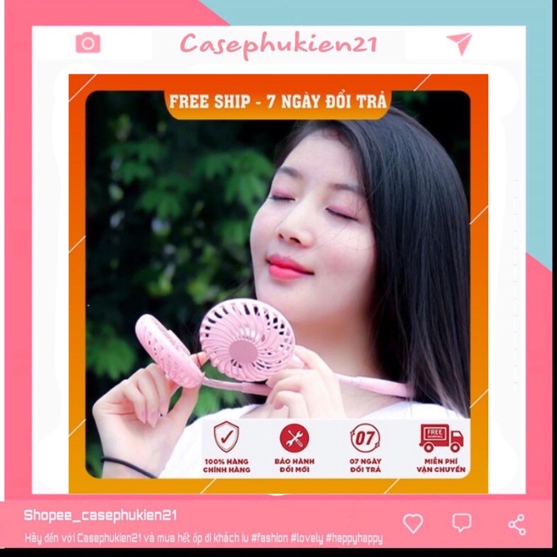 [Free Ship - Hàng loại 1] Quạt Đeo Cổ Mini Thông Minh /Quạt đeo cổ cầm tay mini Nhỏ Gọn Tiện lợi Siêu mát